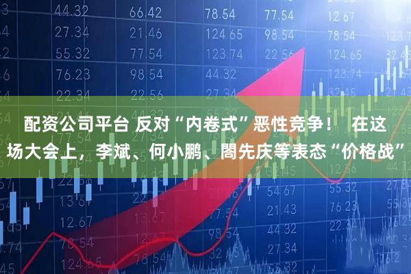 配资公司平台 反对“内卷式”恶性竞争！  在这场大会上，李斌、何小鹏、閤先庆等表态“价格战”